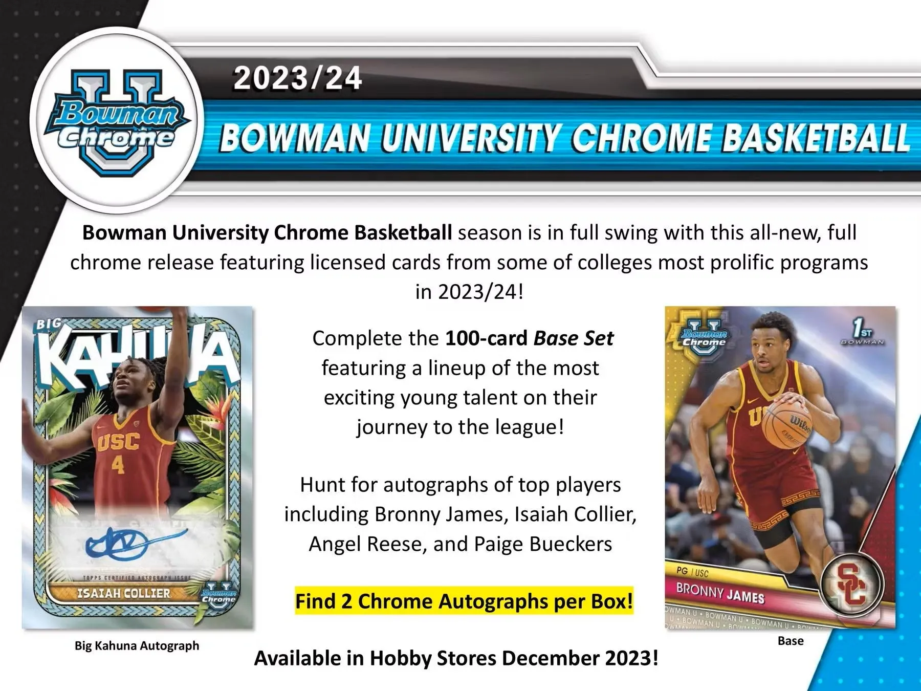 2023/24 Bowman University Chrome Basketball Breakers Delight Box