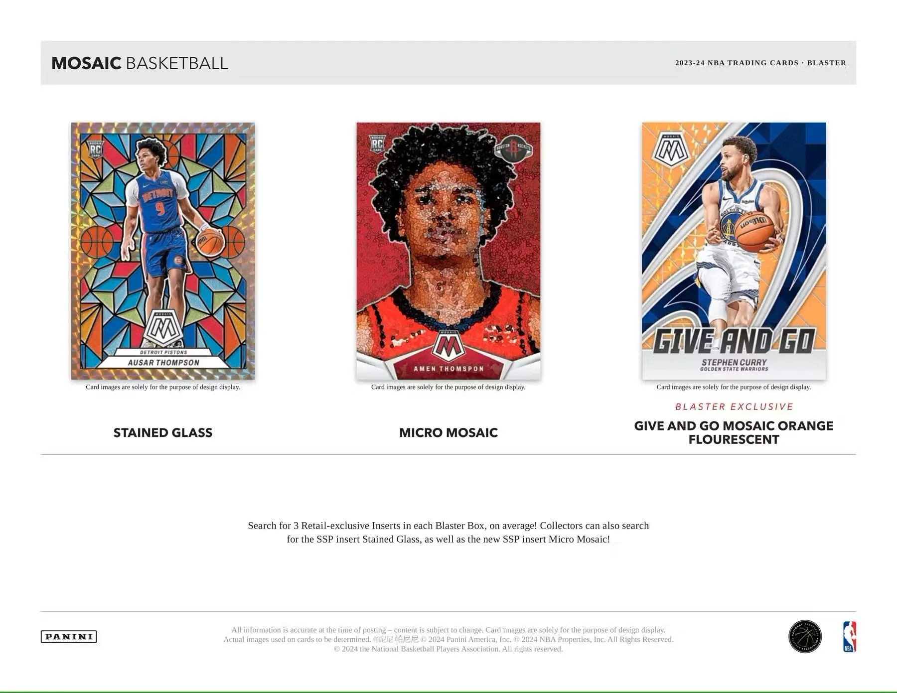 2023/24 Panini Mosaic Basketball 6-Pack Blaster Box