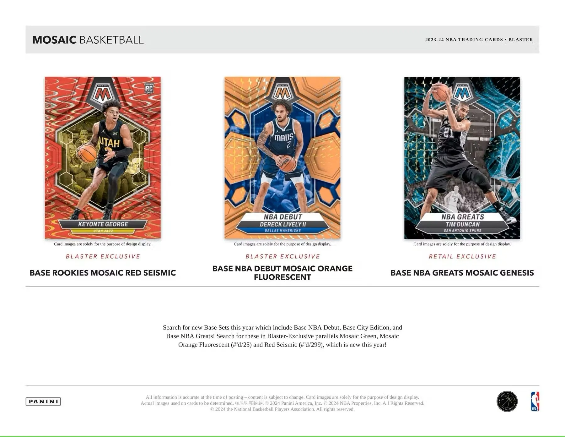 2023/24 Panini Mosaic Basketball 6-Pack Blaster Box