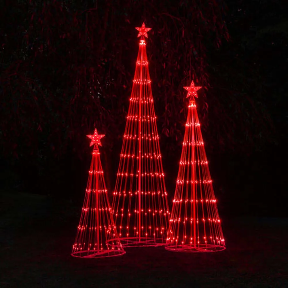 4-ft. Red LED Animated Outdoor Lightshow Christmas Tree