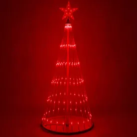 4-ft. Red LED Animated Outdoor Lightshow Christmas Tree