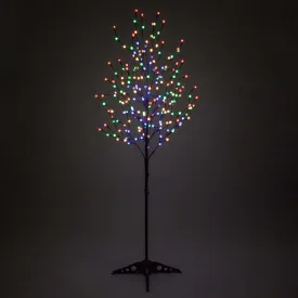 6-ft. Brown Lighted Ornamental Tree, Multicolor LED