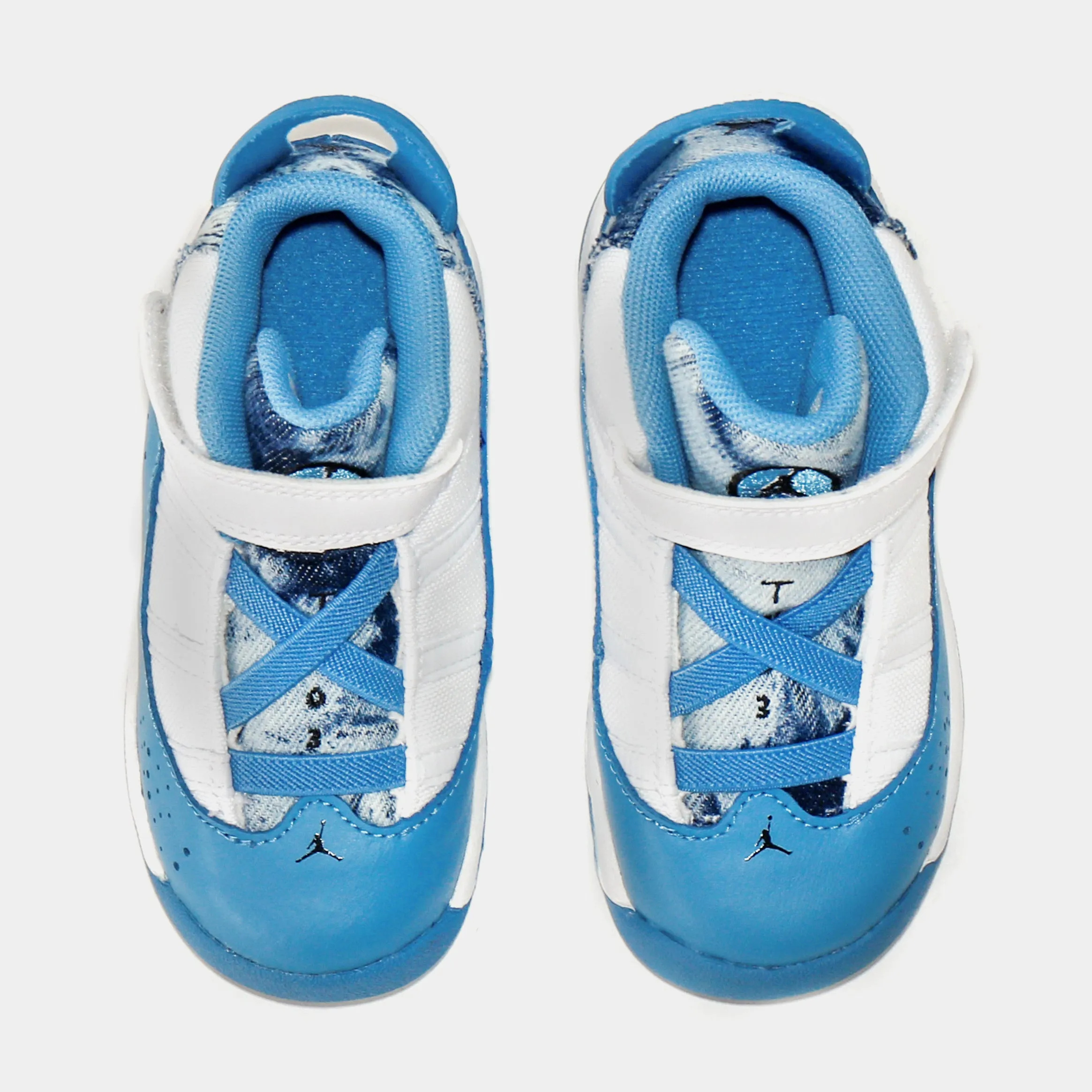 6 Rings Infant Toddler Basketball Shoes (Blue)