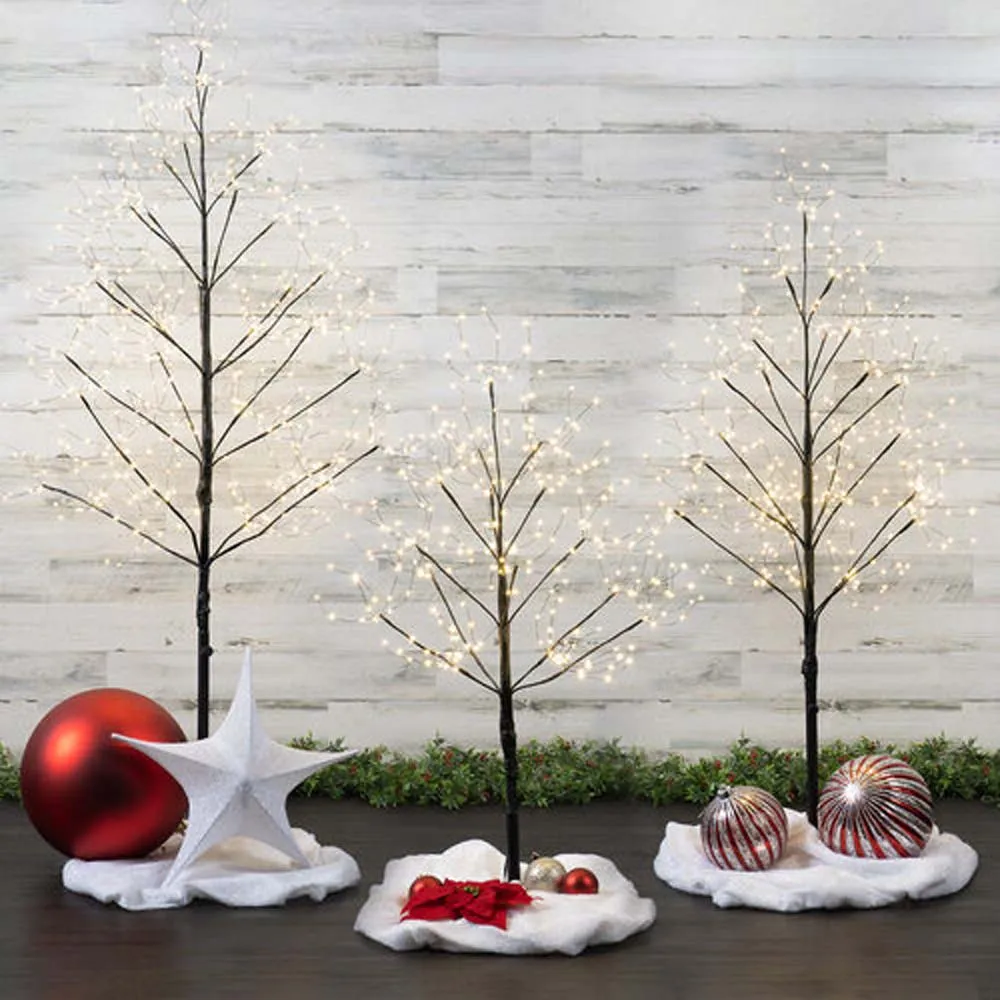 7-ft. Black Fairy Light Tree, Warm White LED