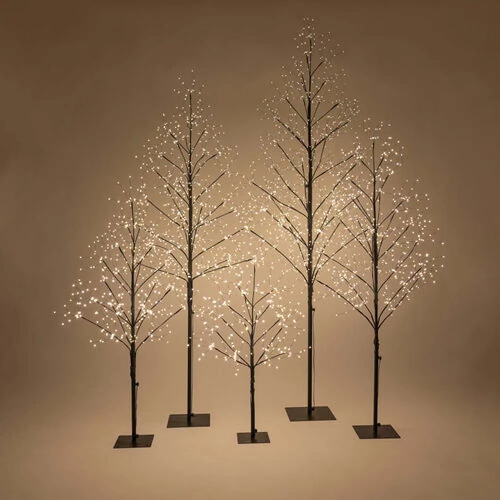 7-ft. Black Fairy Light Tree, Warm White LED