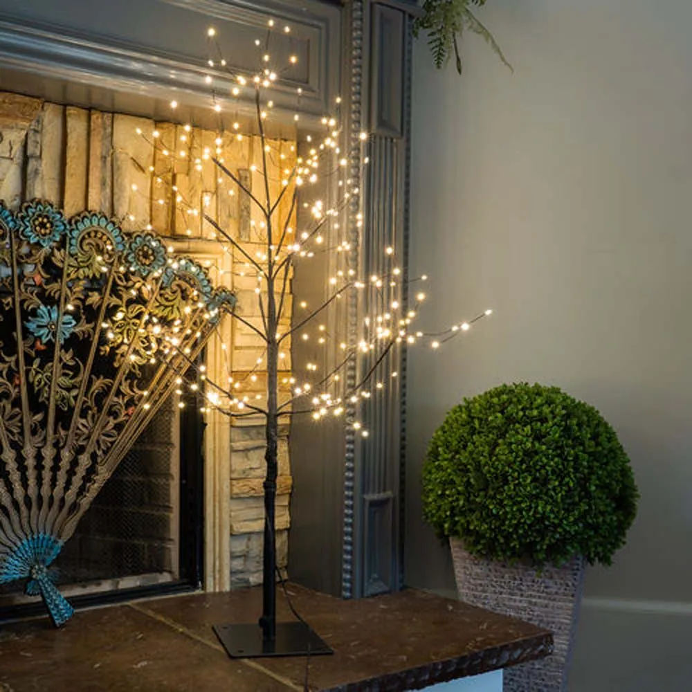 7-ft. Black Fairy Light Tree, Warm White LED