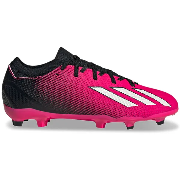 adidas Jr. X Speedportal.3 Firm Ground Soccer Cleats (Team Shock Pink/Core Black)