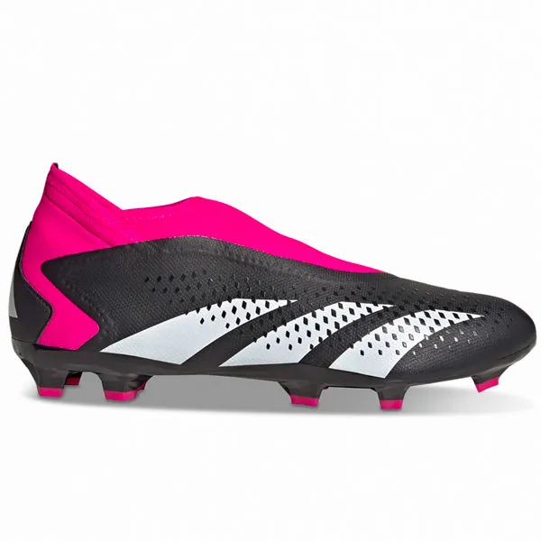 adidas Predator Accuracy.3 Laceless Firm Ground Soccer Cleats GW4597 (Core Black/Team Shock Pink)