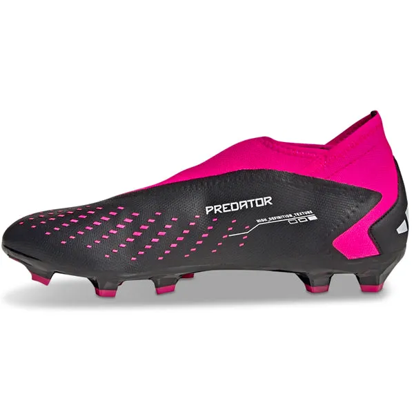 adidas Predator Accuracy.3 Laceless Firm Ground Soccer Cleats GW4597 (Core Black/Team Shock Pink)