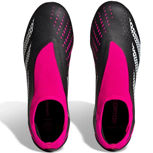 adidas Predator Accuracy.3 Laceless Firm Ground Soccer Cleats GW4597 (Core Black/Team Shock Pink)