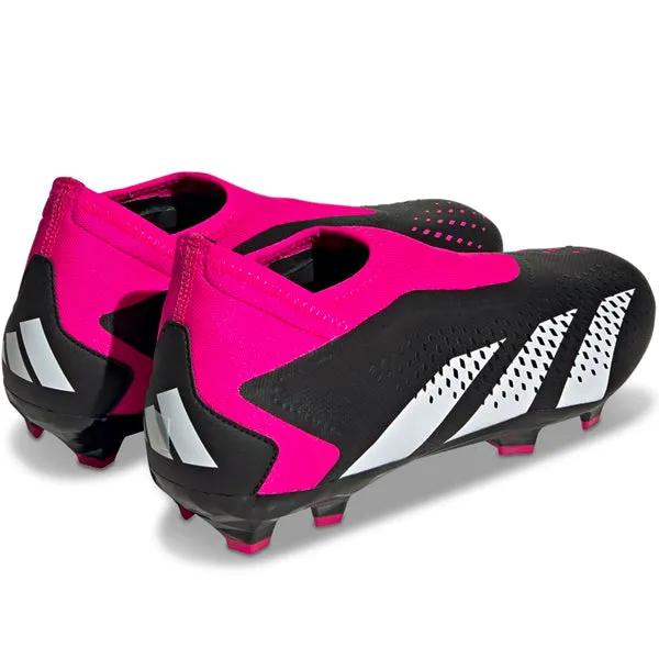 adidas Predator Accuracy.3 Laceless Firm Ground Soccer Cleats GW4597 (Core Black/Team Shock Pink)