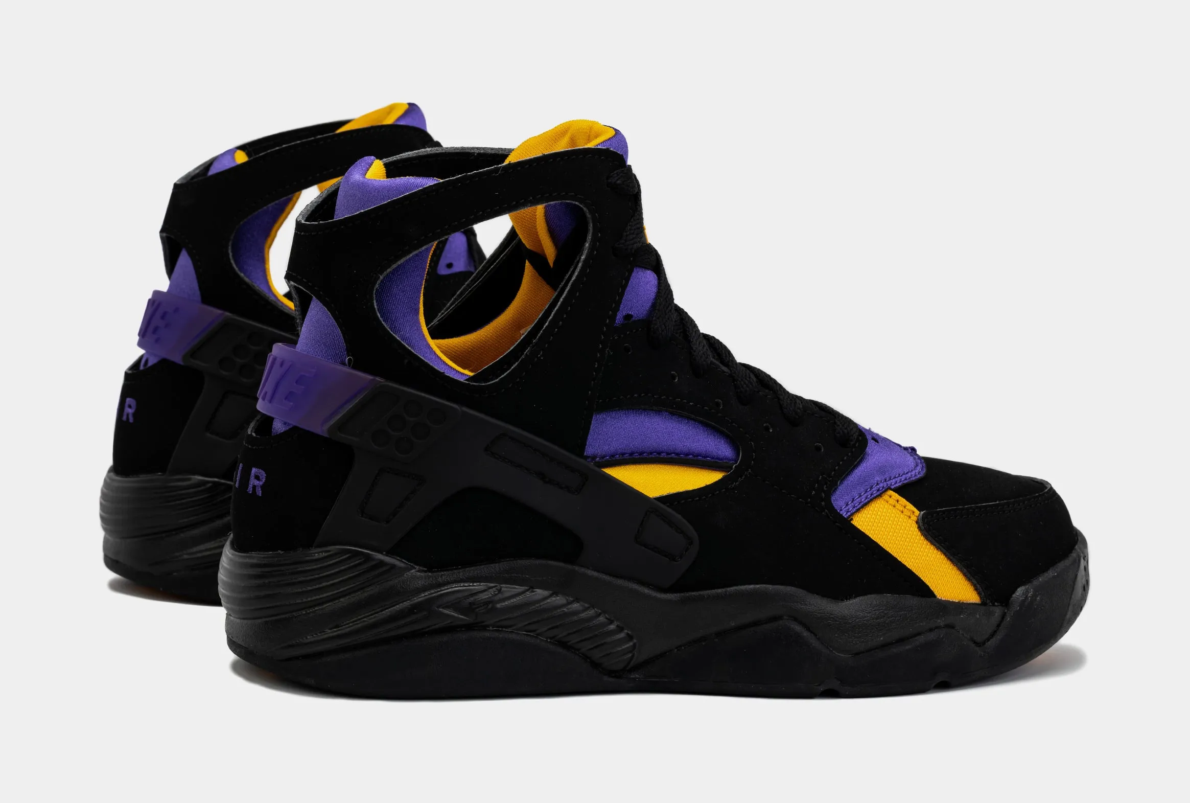 Air Flight Huarache Mens Basketball Shoes (Black/Purple)