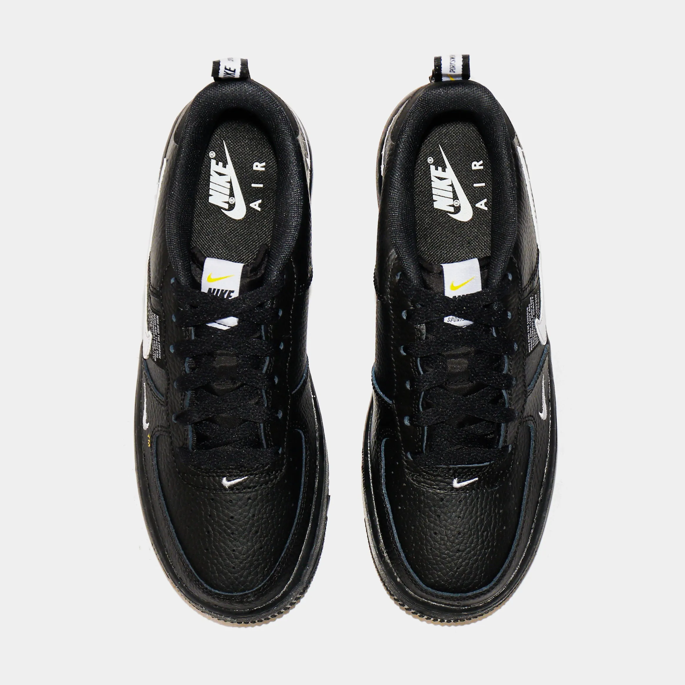 Air Force 1 07 LV8 Utility Grade School Lifestyle Shoes (Black)