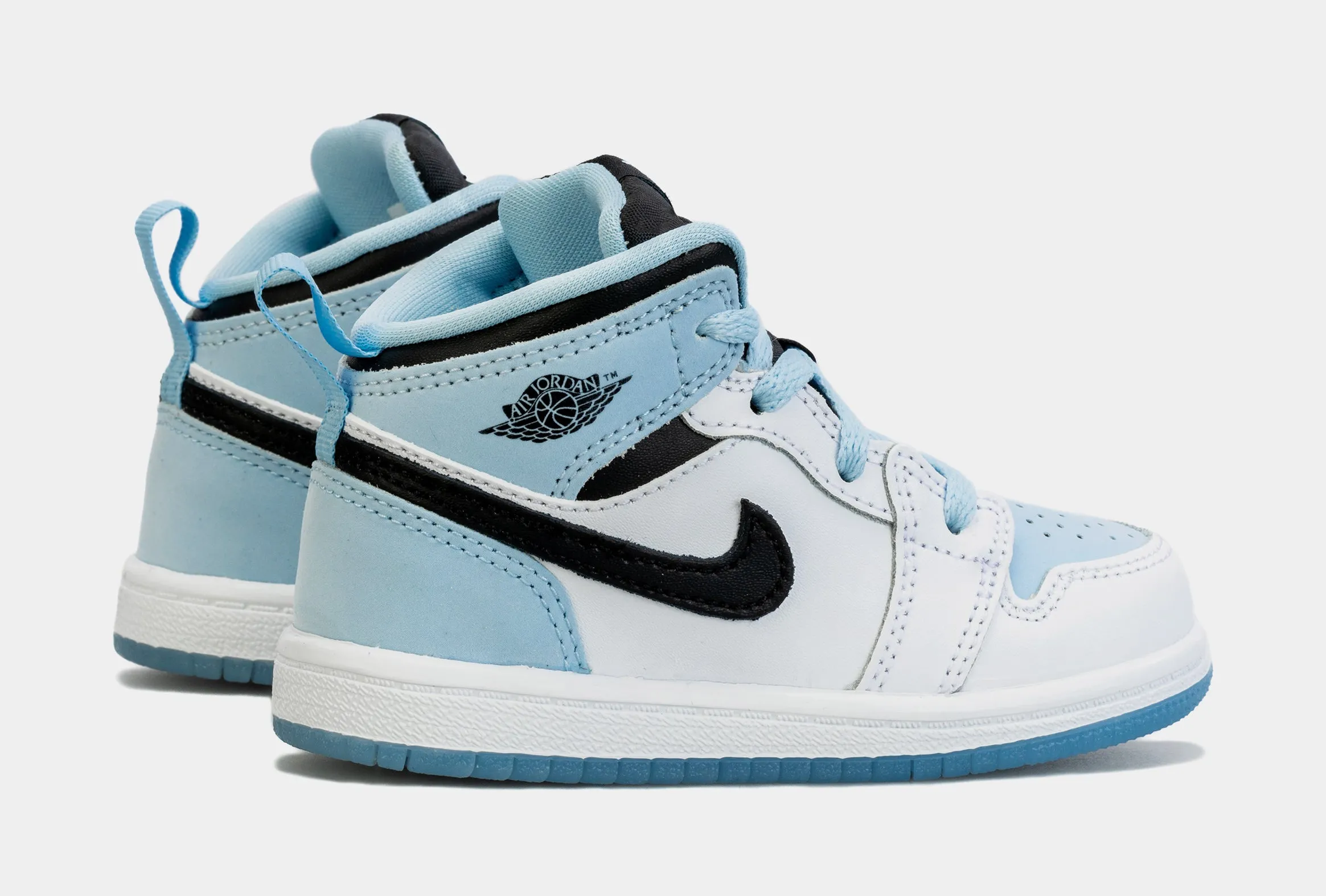 Air Jordan 1 Retro Mid SE Infant Toddler Lifestyle Shoes (White/Blue)