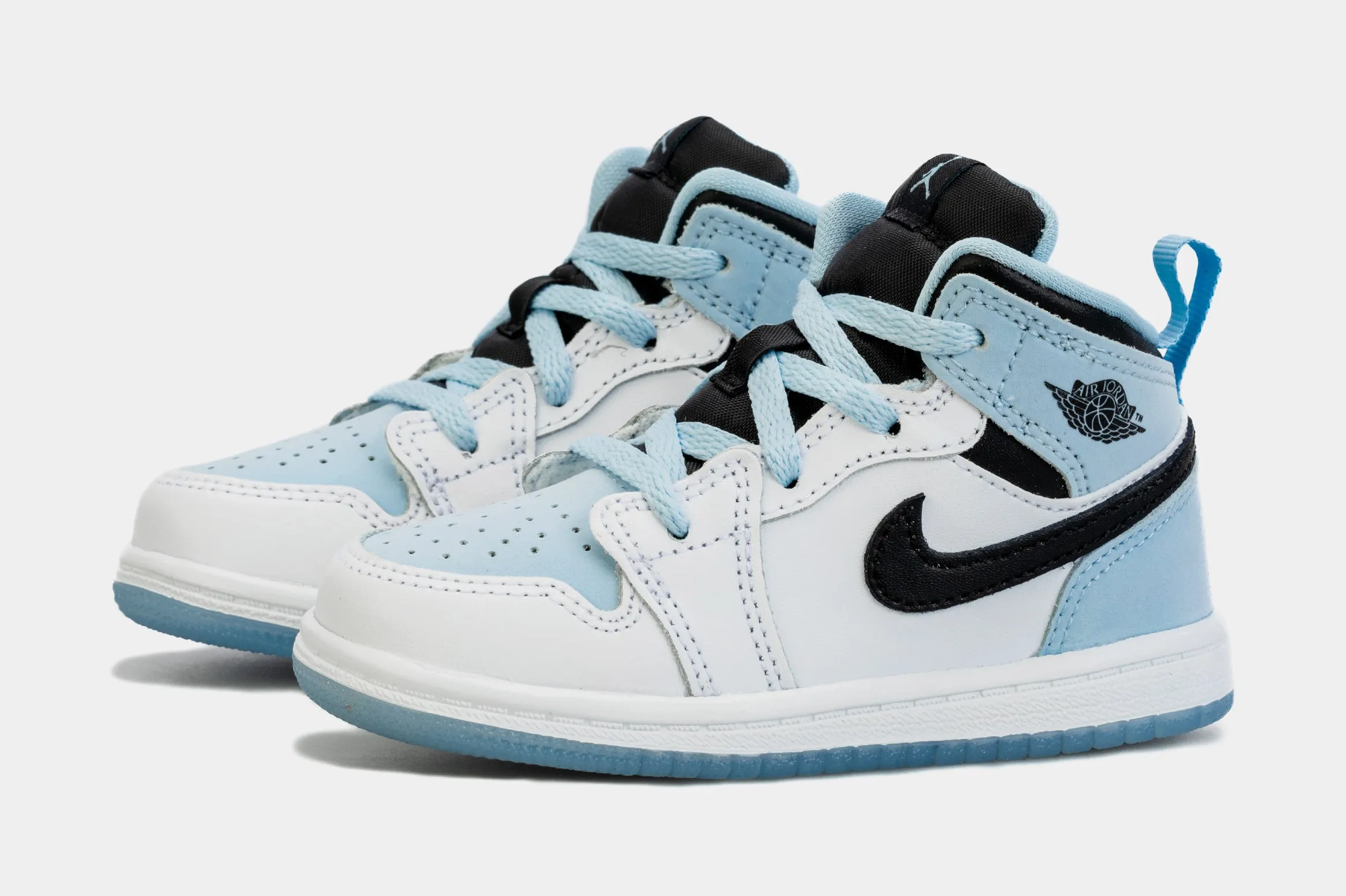 Air Jordan 1 Retro Mid SE Infant Toddler Lifestyle Shoes (White/Blue)