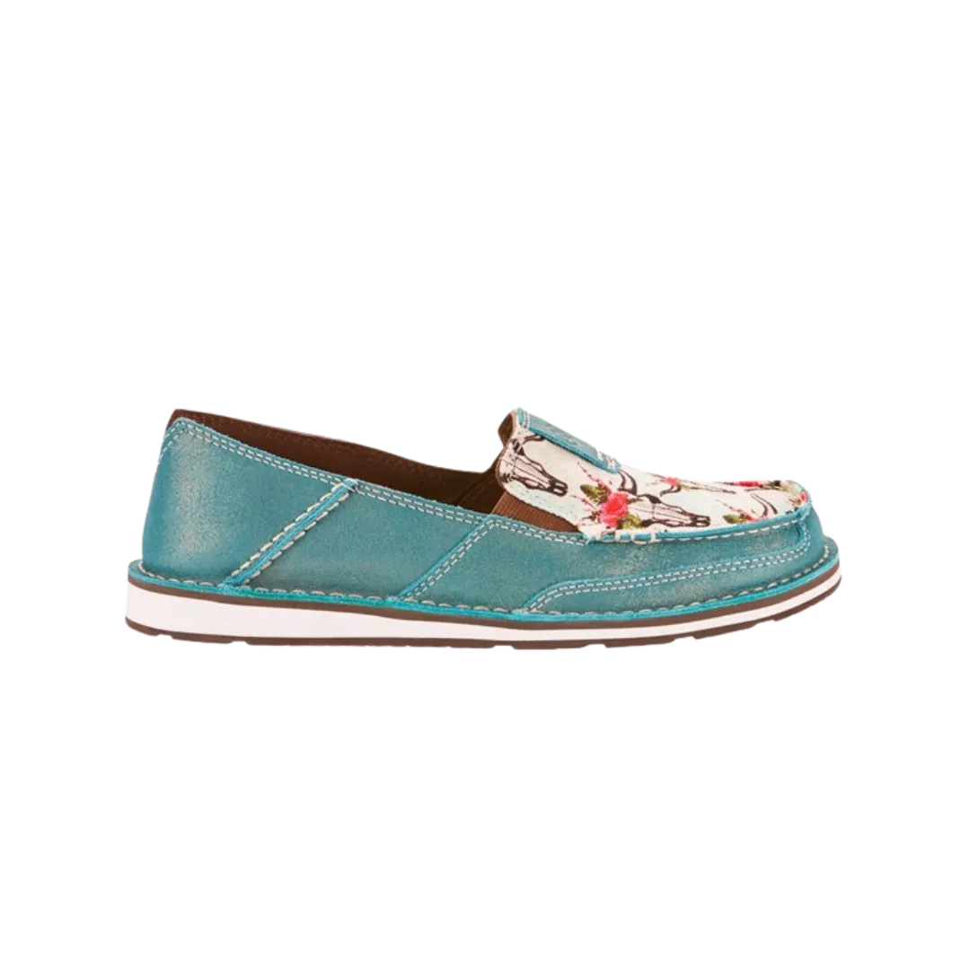 Ariat Women's Shimmer Turquoise Steer Cruiser Slip-on