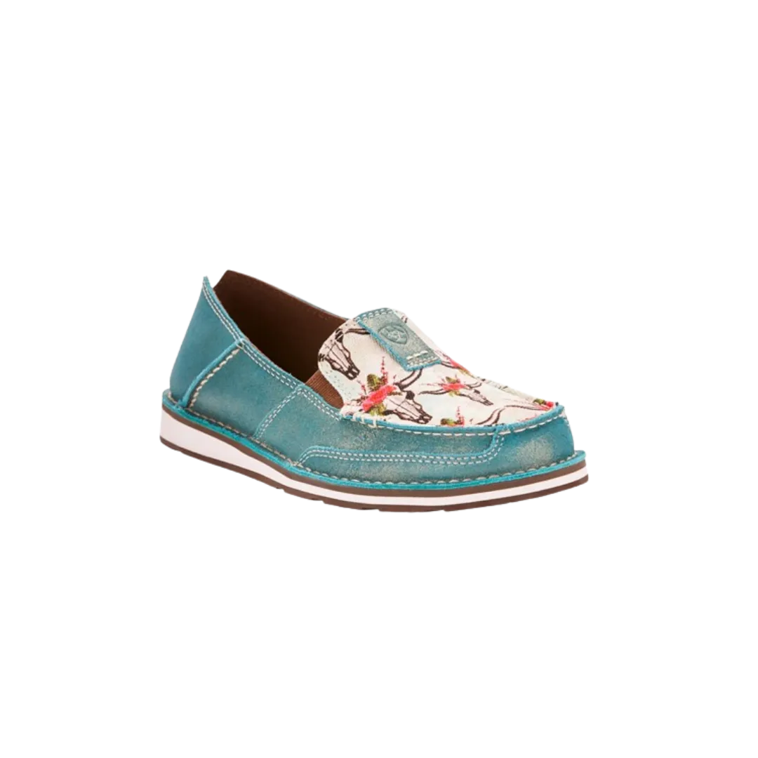 Ariat Women's Shimmer Turquoise Steer Cruiser Slip-on