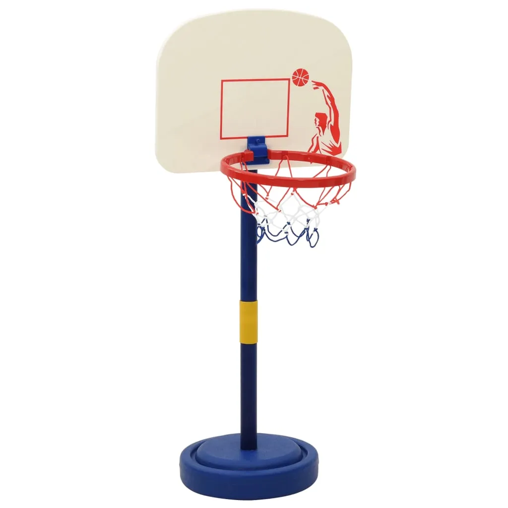 Basketball Stand with Ball and Pump Adjustable Height 90/121 cm