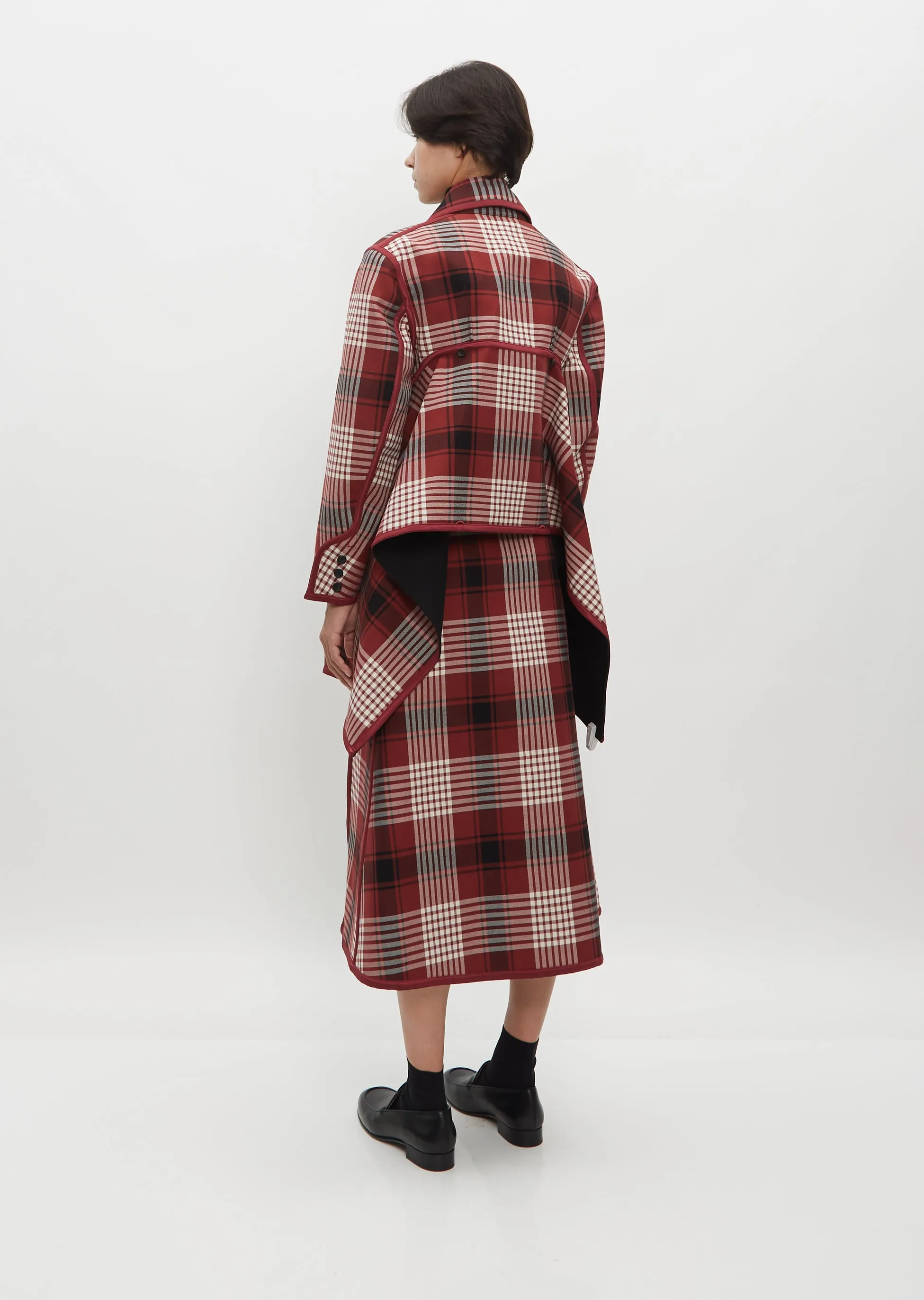 Counterpoint Check Cotton Wool Coat