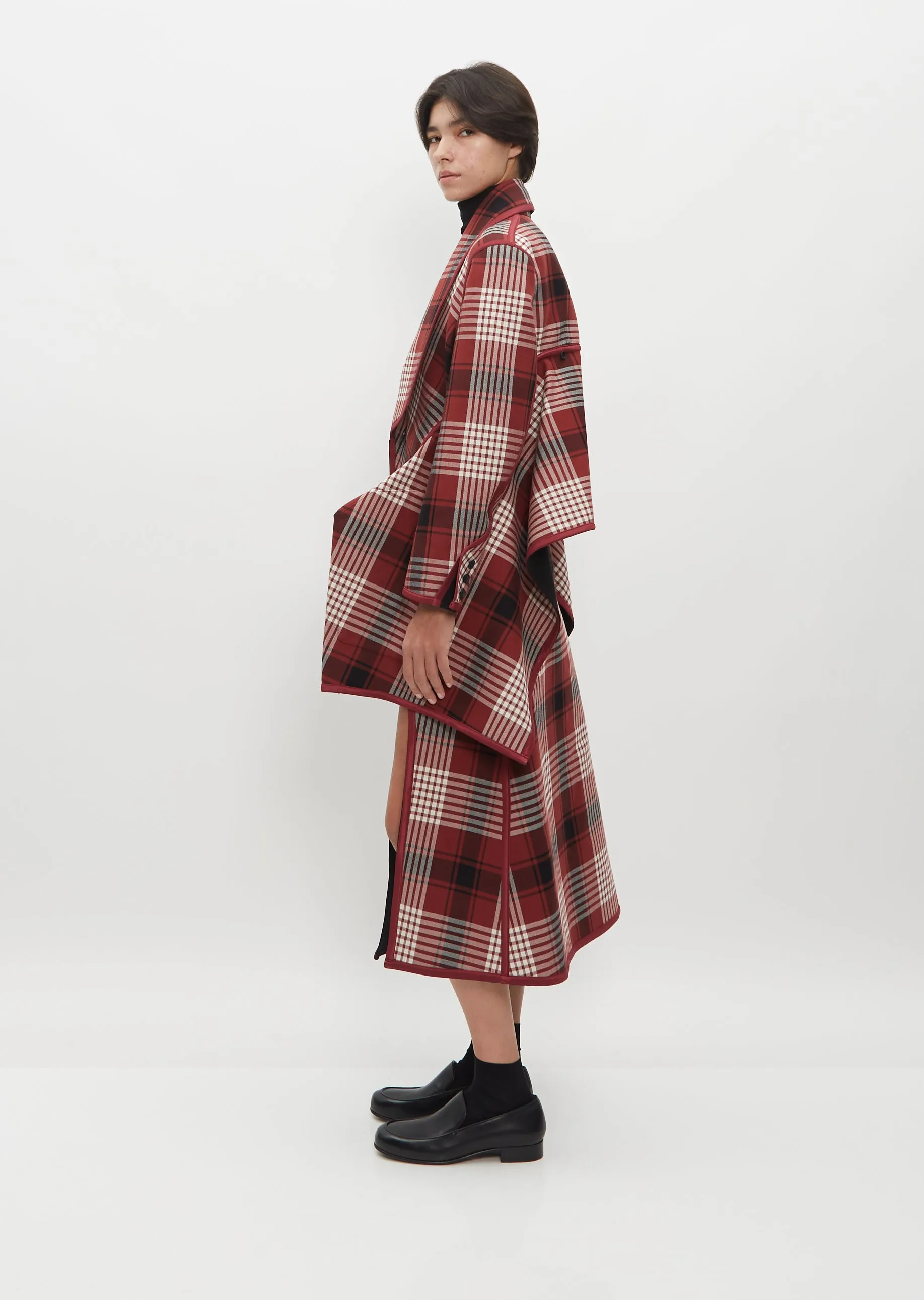 Counterpoint Check Cotton Wool Coat