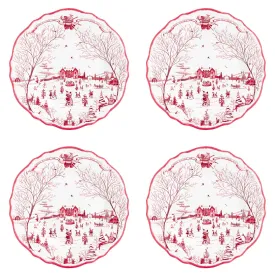 Country Estate Winter Frolic Melamine Dinner Plate, Set of 4