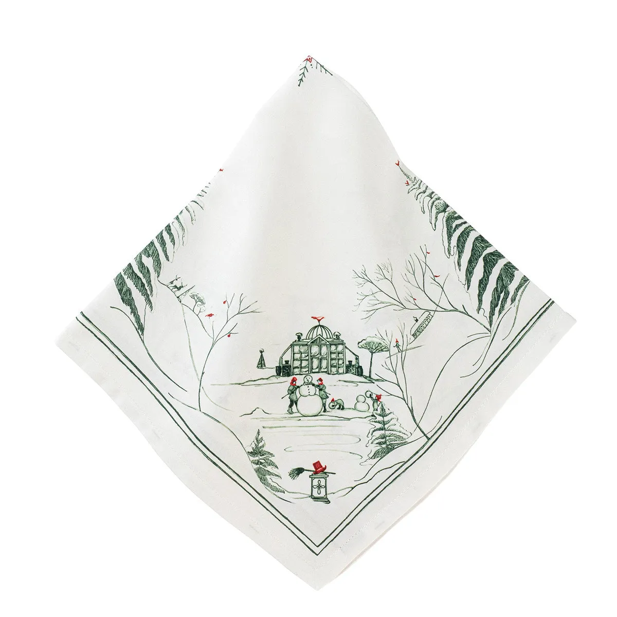 Country Estate Winter Frolic Napkin - Evergreen - Set of 4