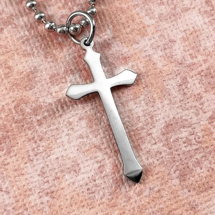 Cross Ball Chain Necklace