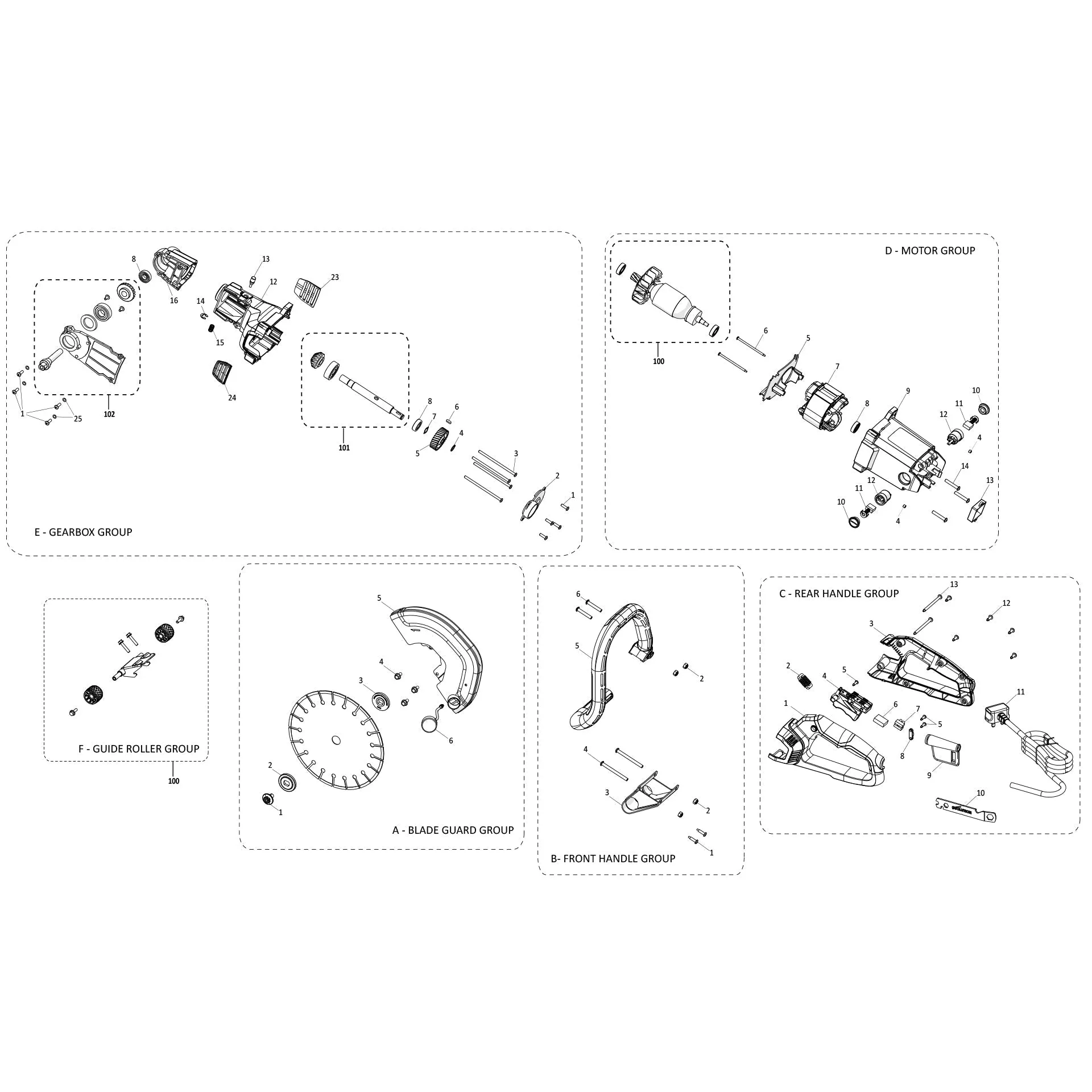 Evolution R255DCT Spare Parts