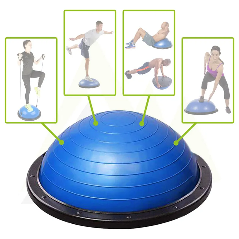 Exercise Balance Trainer - Half ball with Resistance band handles