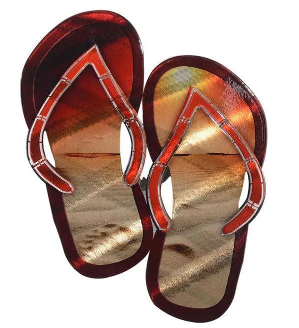 Flip Flop Sandals Metal Wall Art