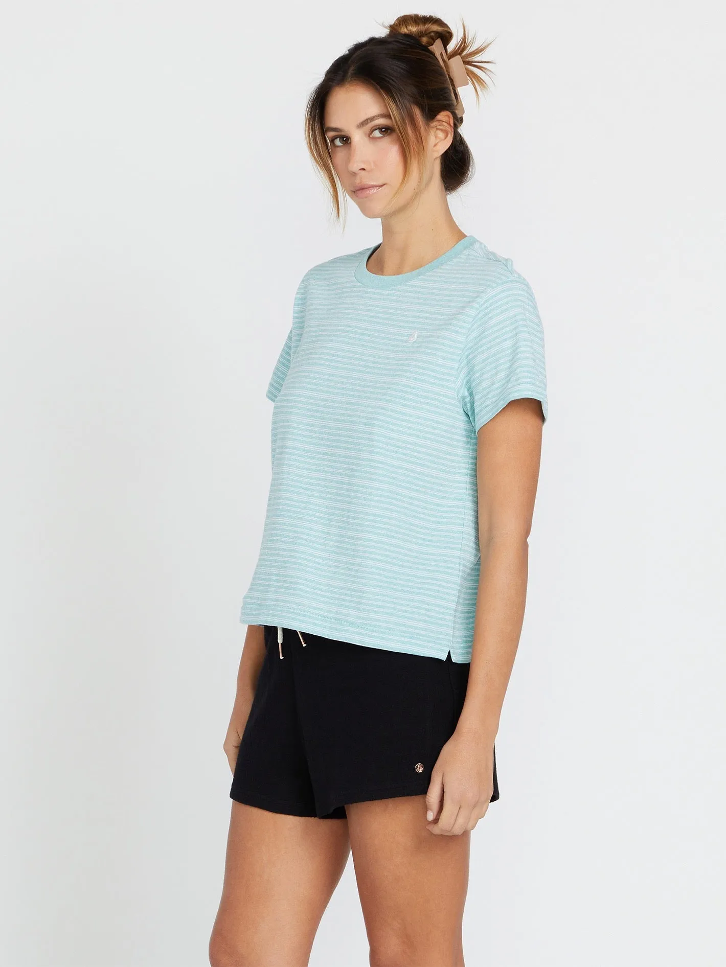 Halite Stripe Short Sleeve Shirt - Aqua