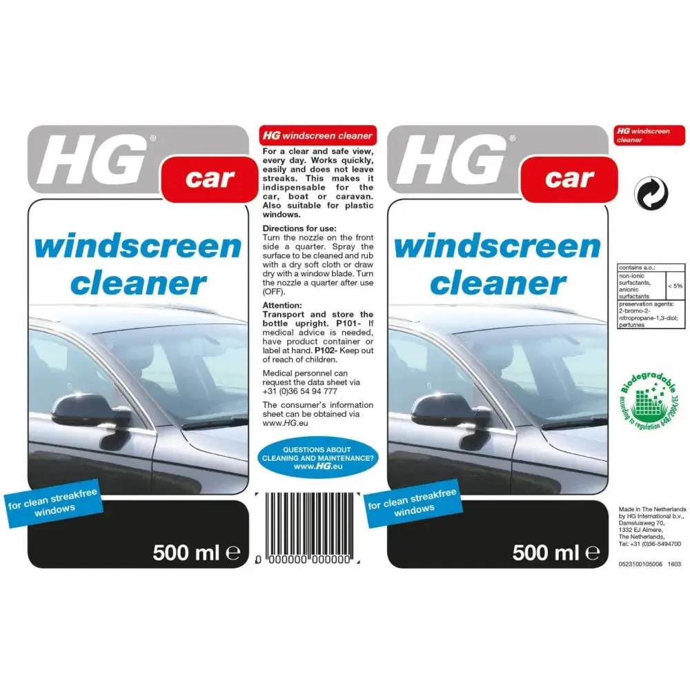 HG Car Windscreen Window Cleaner 500ml