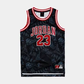 JDN 23 AOP Grade School Jersey (Black)