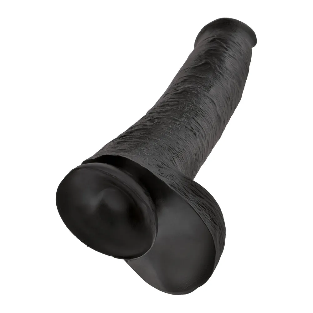 King Cock 15 Inch Cock With Balls Black