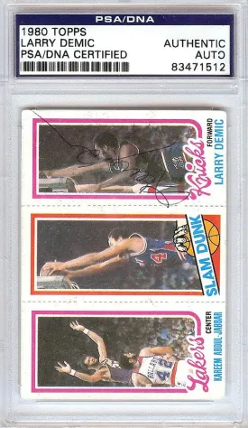 Larry Demic Autographed 1980 Topps Card #167 New York Knicks PSA/DNA #83471512