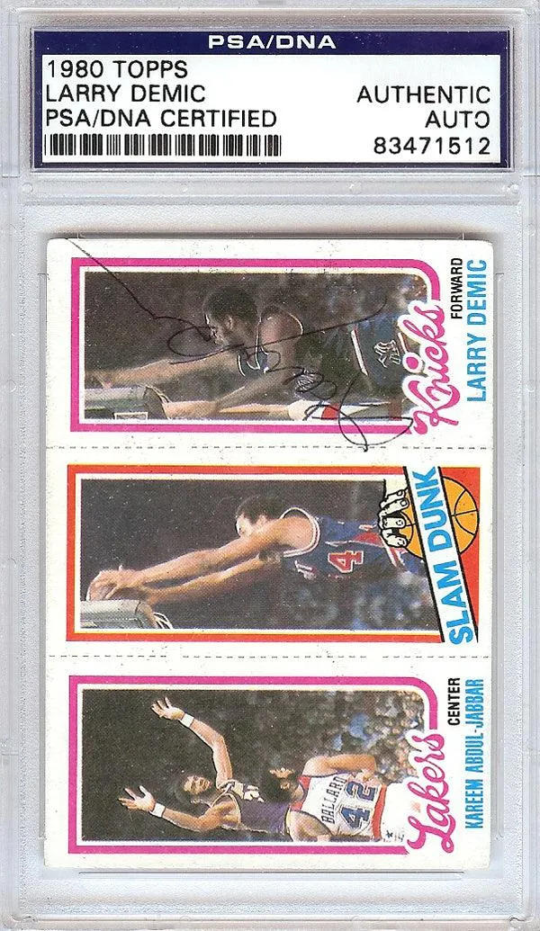 Larry Demic Autographed 1980 Topps Card #167 New York Knicks PSA/DNA #83471512