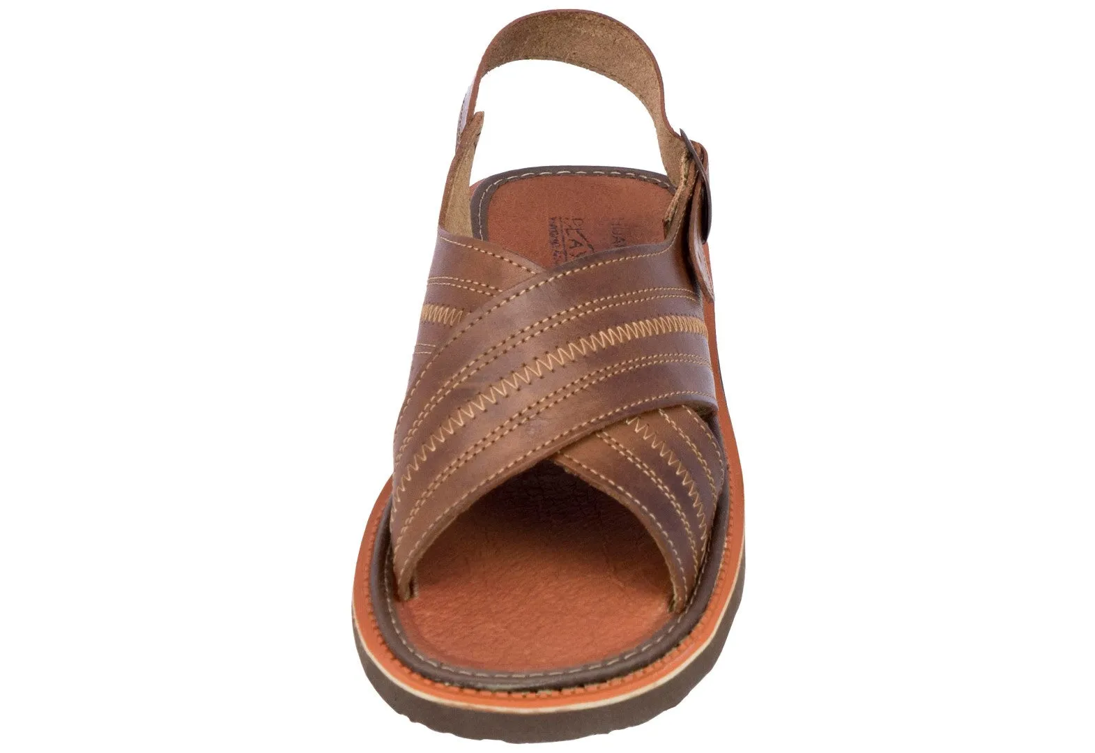 Men's Brown Genuine Hand-Woven Leather Mexican Sandals Huaraches 005