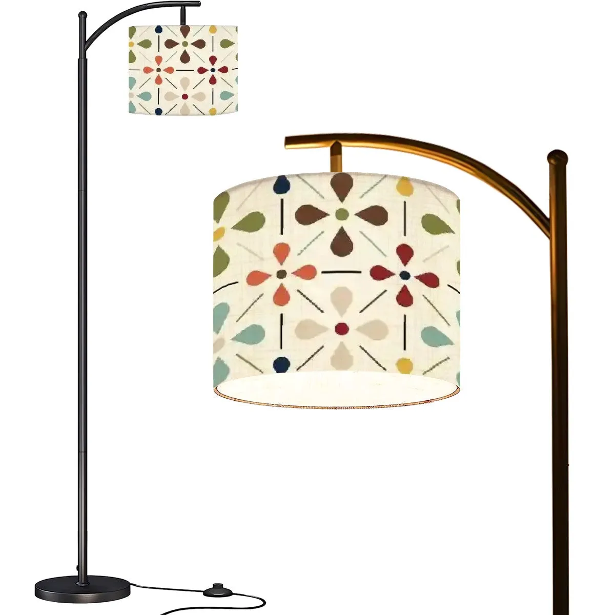 Mid Century Modern Scandinavian Modern Danish MCM Arc Floor Lamp