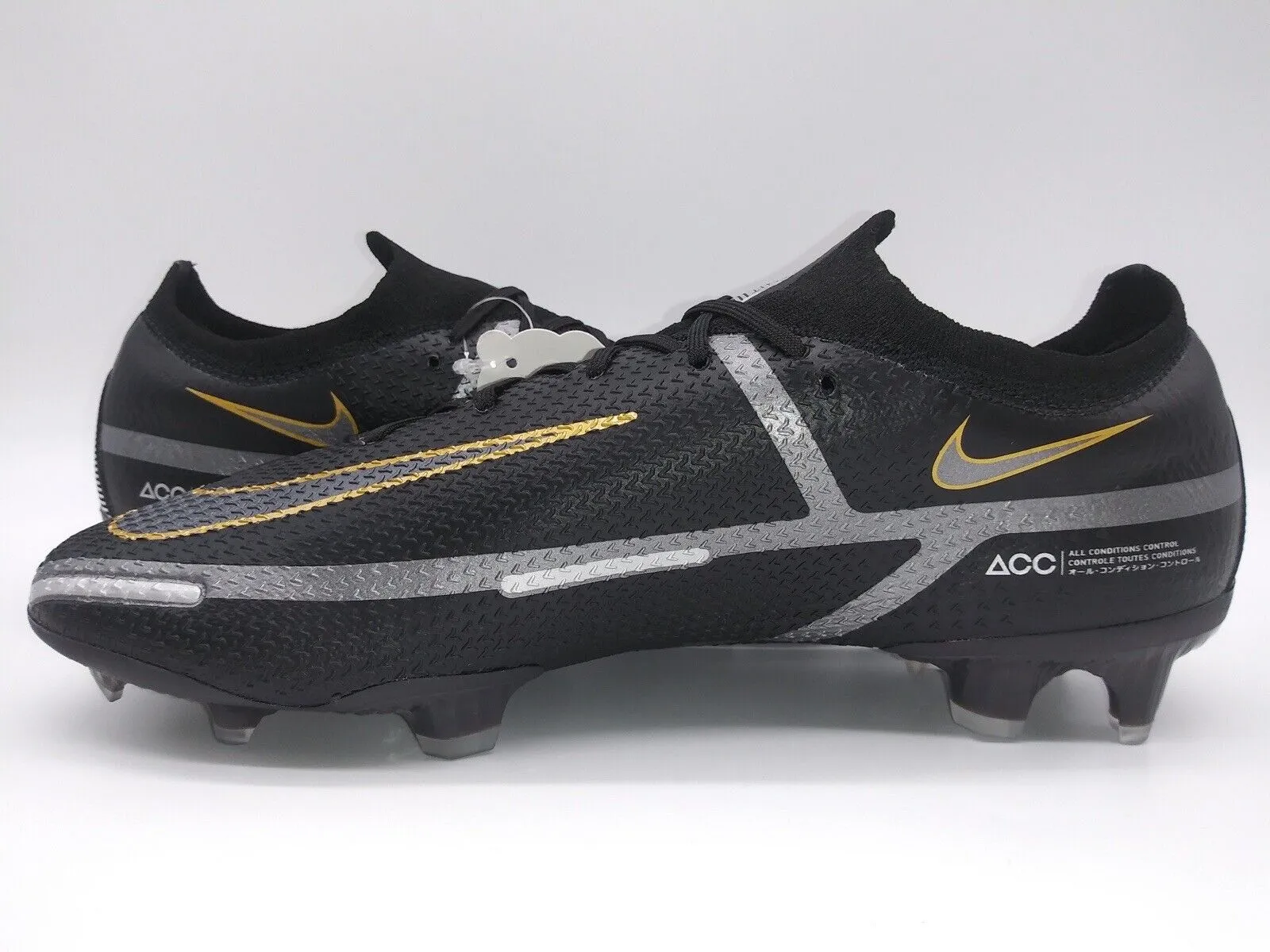 Nike Phantom GT2 Elite FG Black Metallic Gold