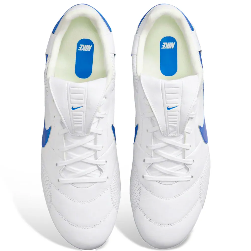 Nike Premier III FG Soccer Cleats (White/Signal Blue)