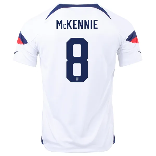 Nike United States Weston Mckennie Home Jersey 22/23 (White/Loyal Blue)