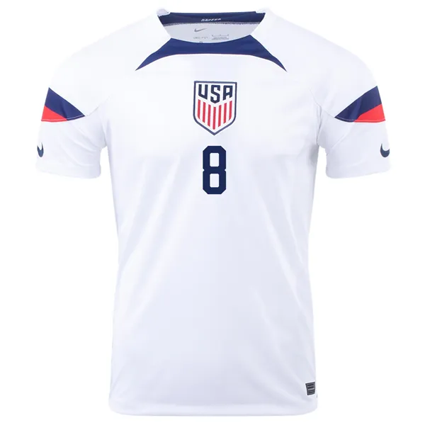 Nike United States Weston Mckennie Home Jersey 22/23 (White/Loyal Blue)