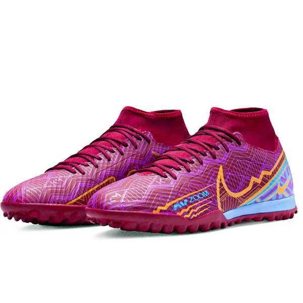 Nike Zoom Superfly 9 Academy KM Turf (Dark Beetroot/Metallic Vivid Gold)