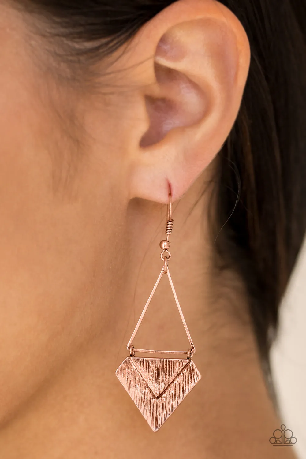 Open Door Jewelry - Desert Treasure - Copper Earrings - Paparazzi Accessories