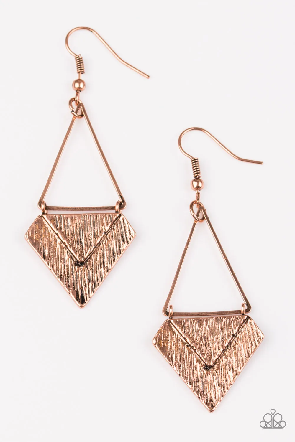 Open Door Jewelry - Desert Treasure - Copper Earrings - Paparazzi Accessories