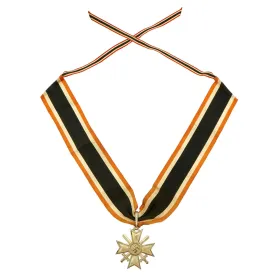 Original German WWII Early Production Knight's Cross of the War Merit Cross by Deschler & Sohn with Ribbon - KvK