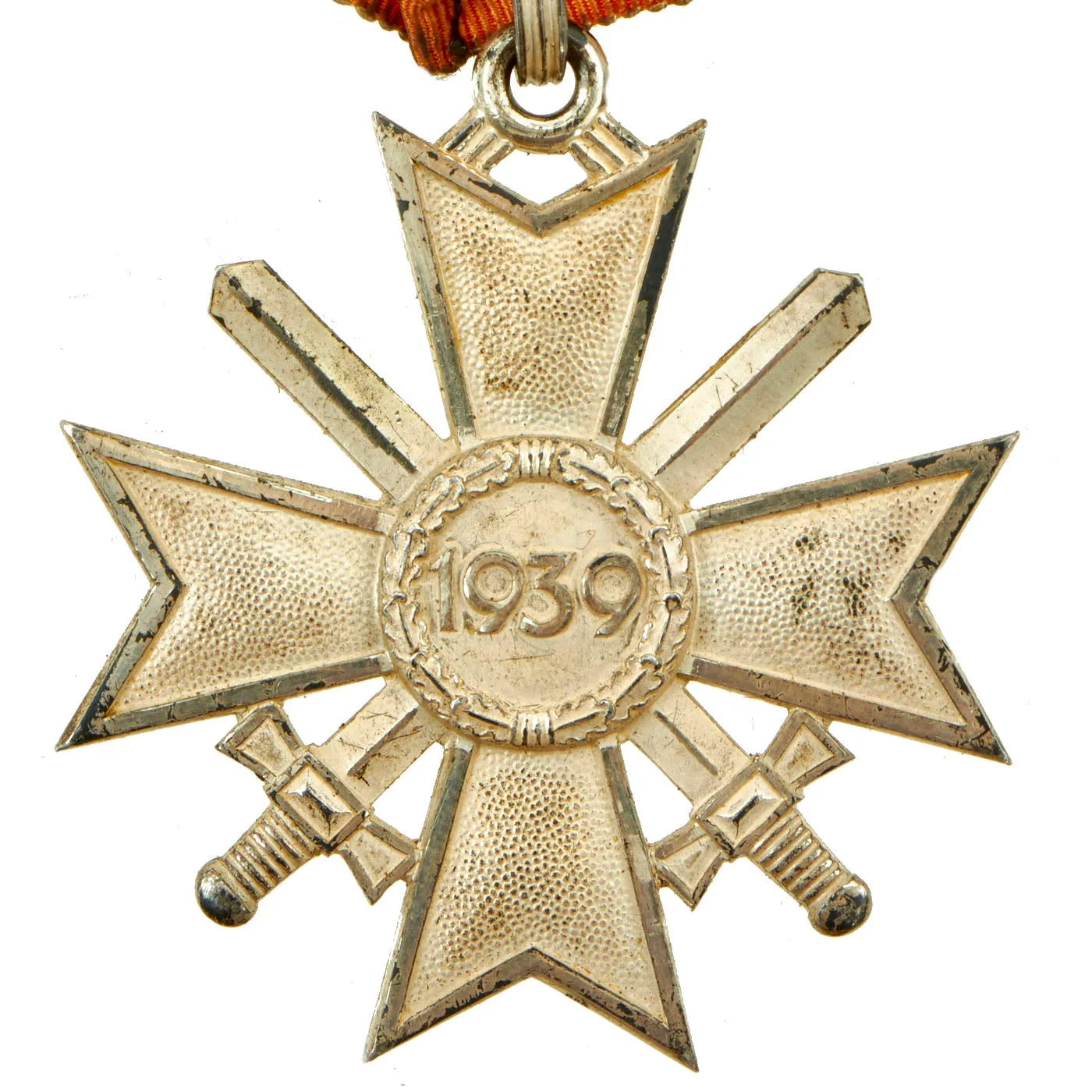 Original German WWII Early Production Knight's Cross of the War Merit Cross by Deschler & Sohn with Ribbon - KvK