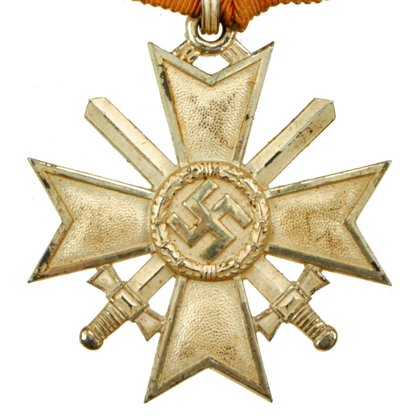 Original German WWII Early Production Knight's Cross of the War Merit Cross by Deschler & Sohn with Ribbon - KvK