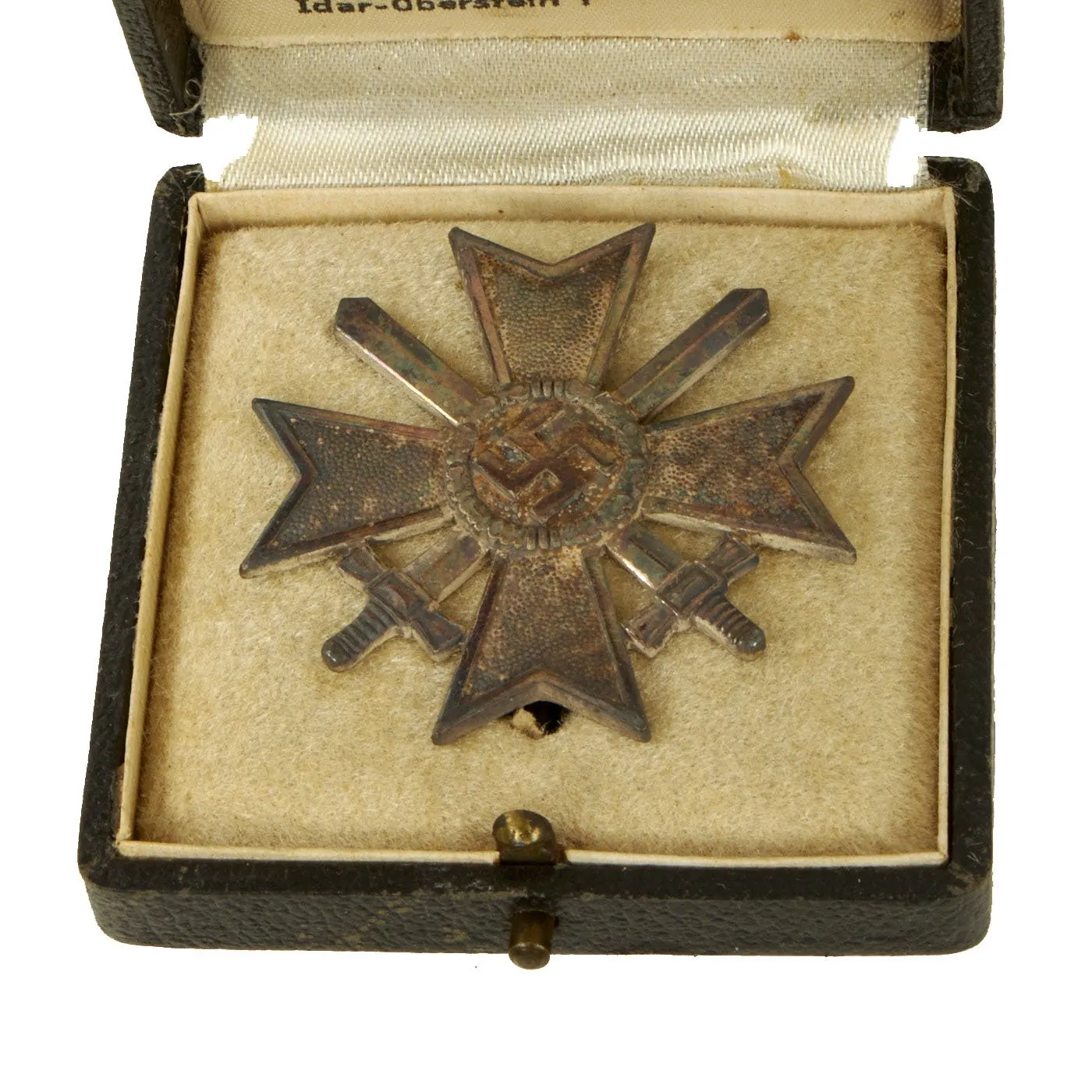 Original German WWII War Merit Cross KvK 1st Class with Swords by Klein & Quenzer A.G. with Matched Case