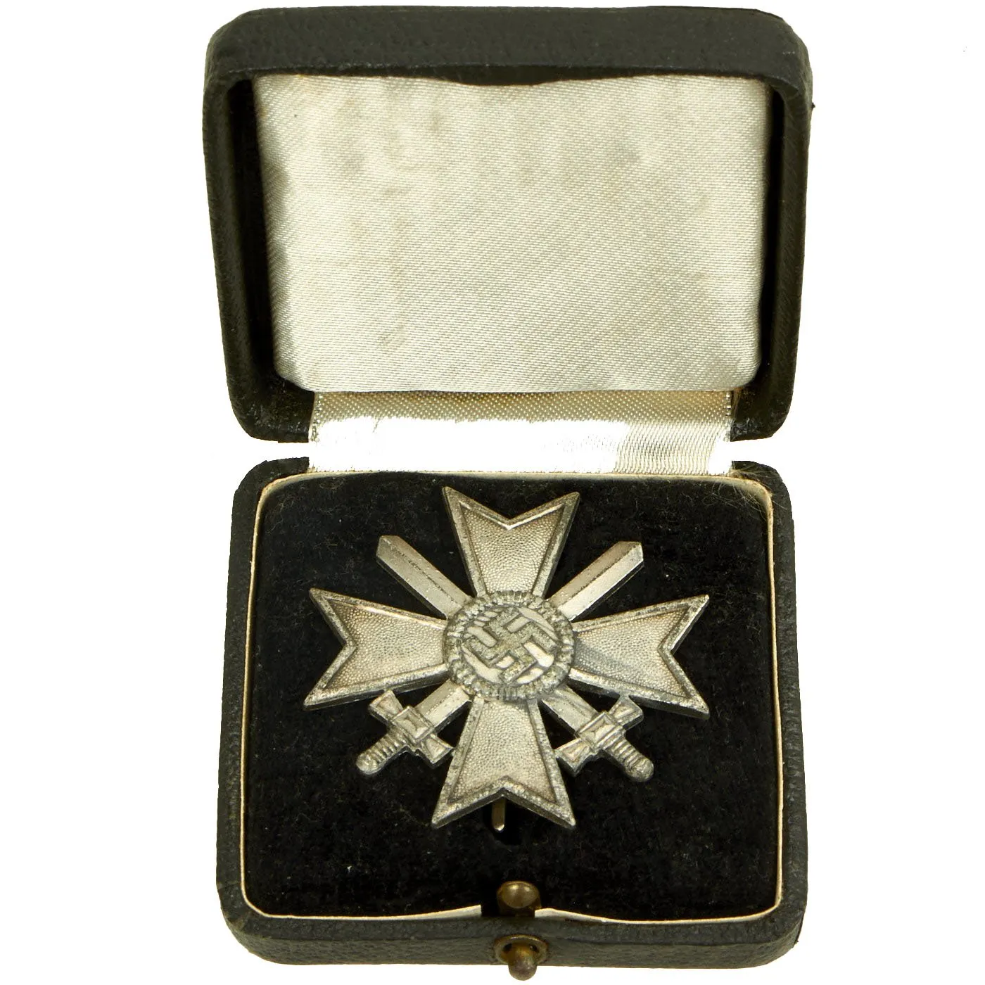 Original German WWII War Merit Cross KvK 1st Class with Swords by Otto Schickle with Case